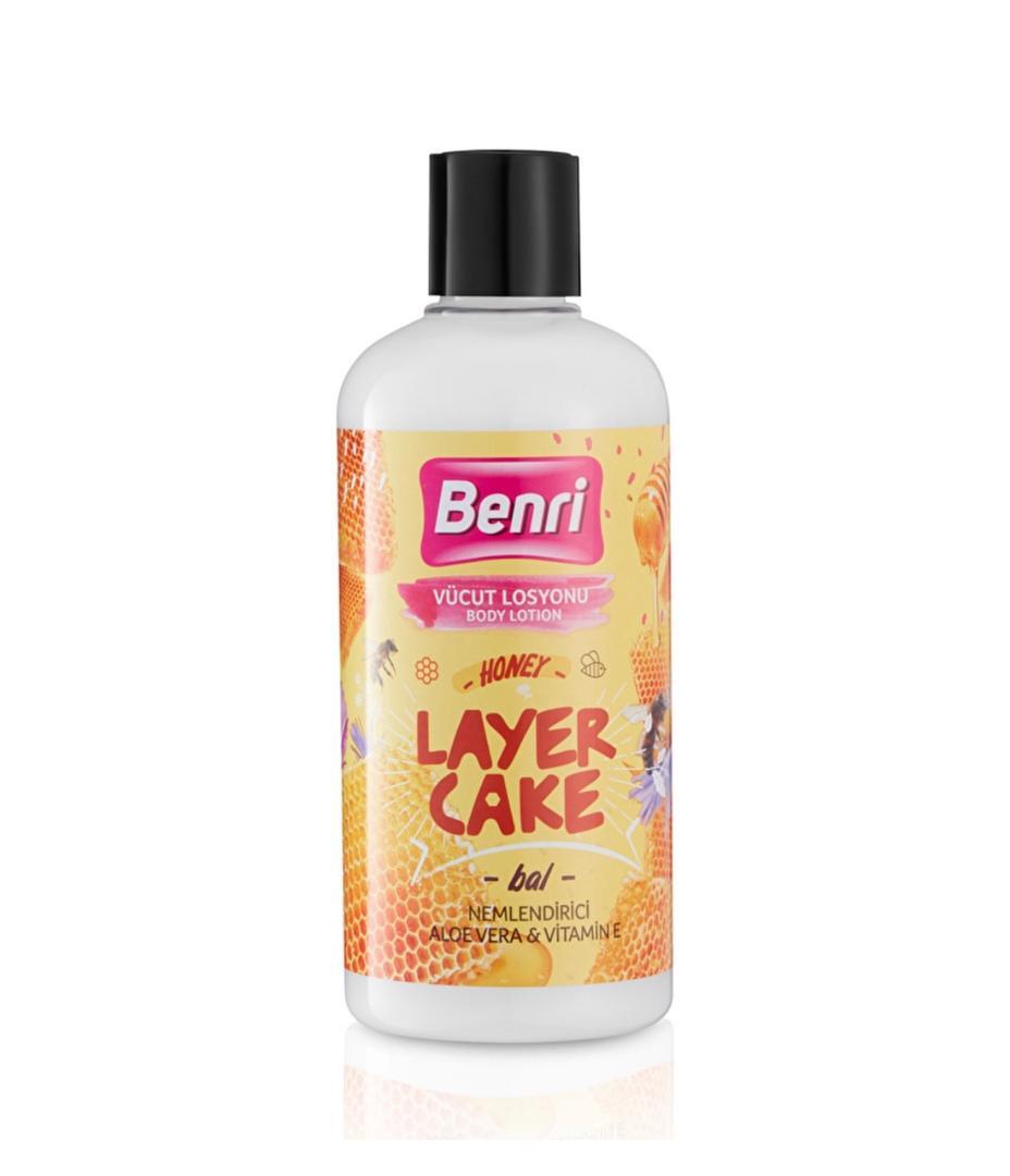 لوسیون بدن Benri مدل Layer Cake با عصاره عسل حجم ۳۰۰ میلیلیتر