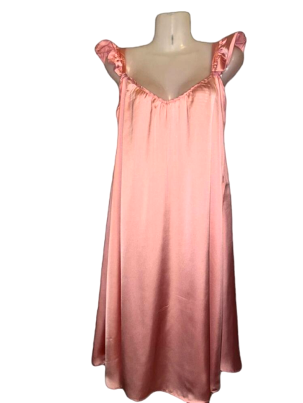 پیراهن راحتی زنانه ساتن ابریشم ترک