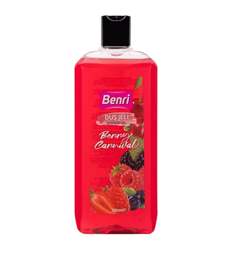 ژل دوش Benri مدل Berry Carnivalحجم ۷۵۰ میلی‌لیتر