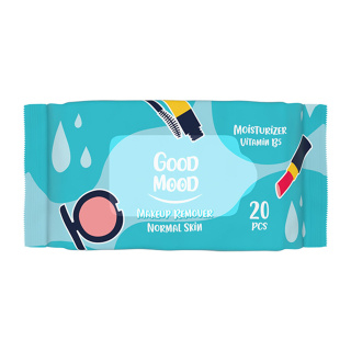 دستمال مرطوب آرایشی گودمود مدل Moisturizer Vitamin B5 بسته 20 عددی