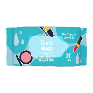 دستمال مرطوب آرایشی گودمود مدل Moisturizer Vitamin B5 بسته 20 عددی