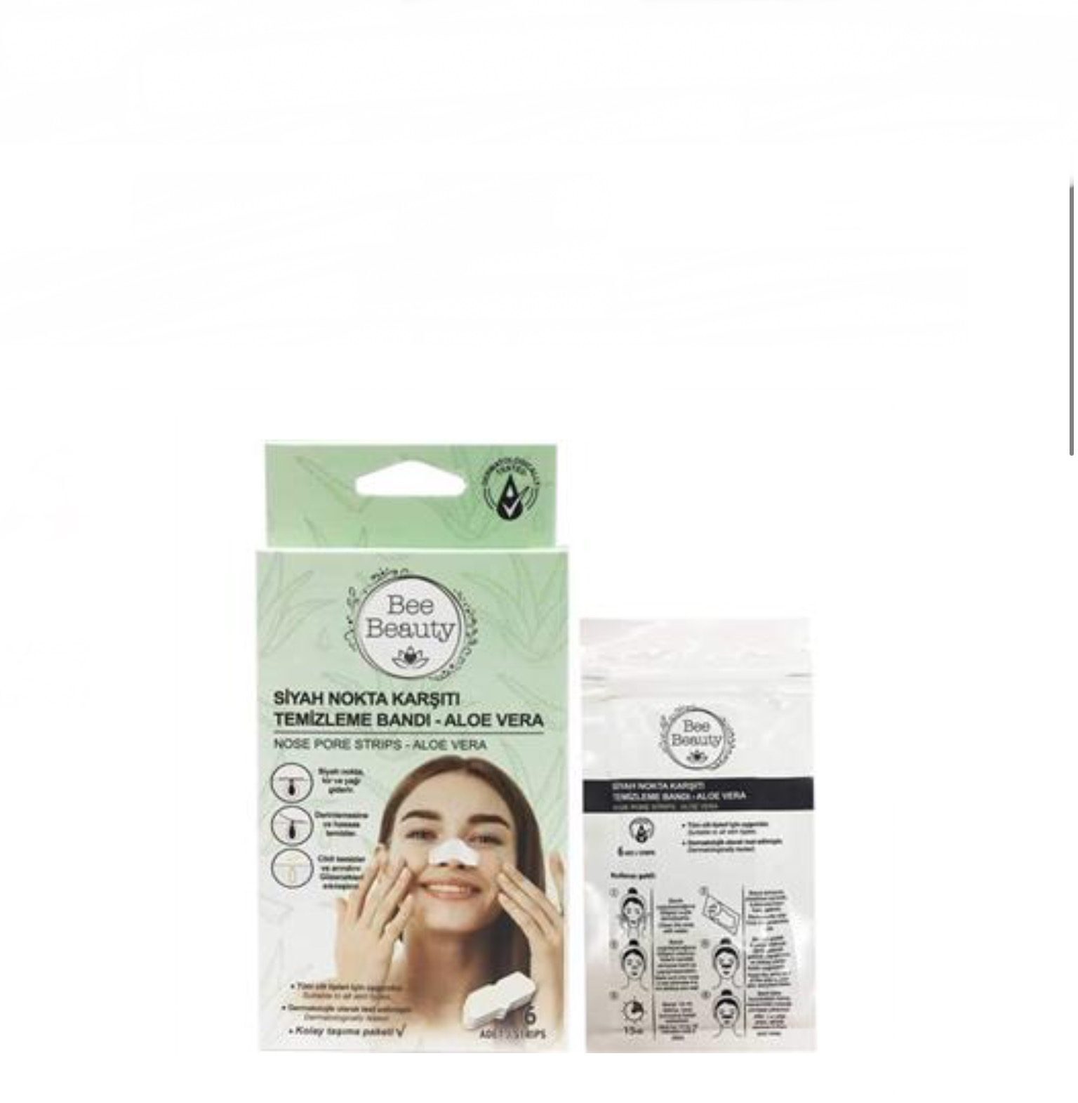 پک چسب پاککننده بینی بی بیوتی مدل آلوئهورا بسته ۶ عددی