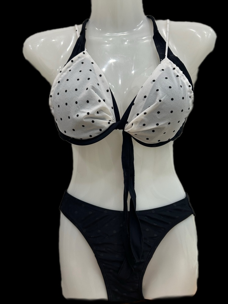 مایو دوتیکه زنانه خال خالی