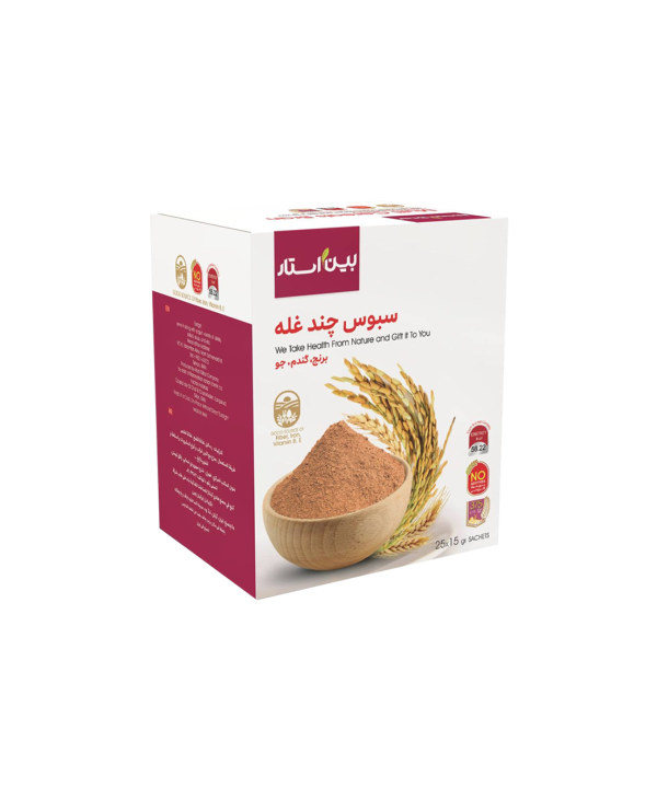 سبوس چند غله بین استار بسته ۲۵ عددی ساشه